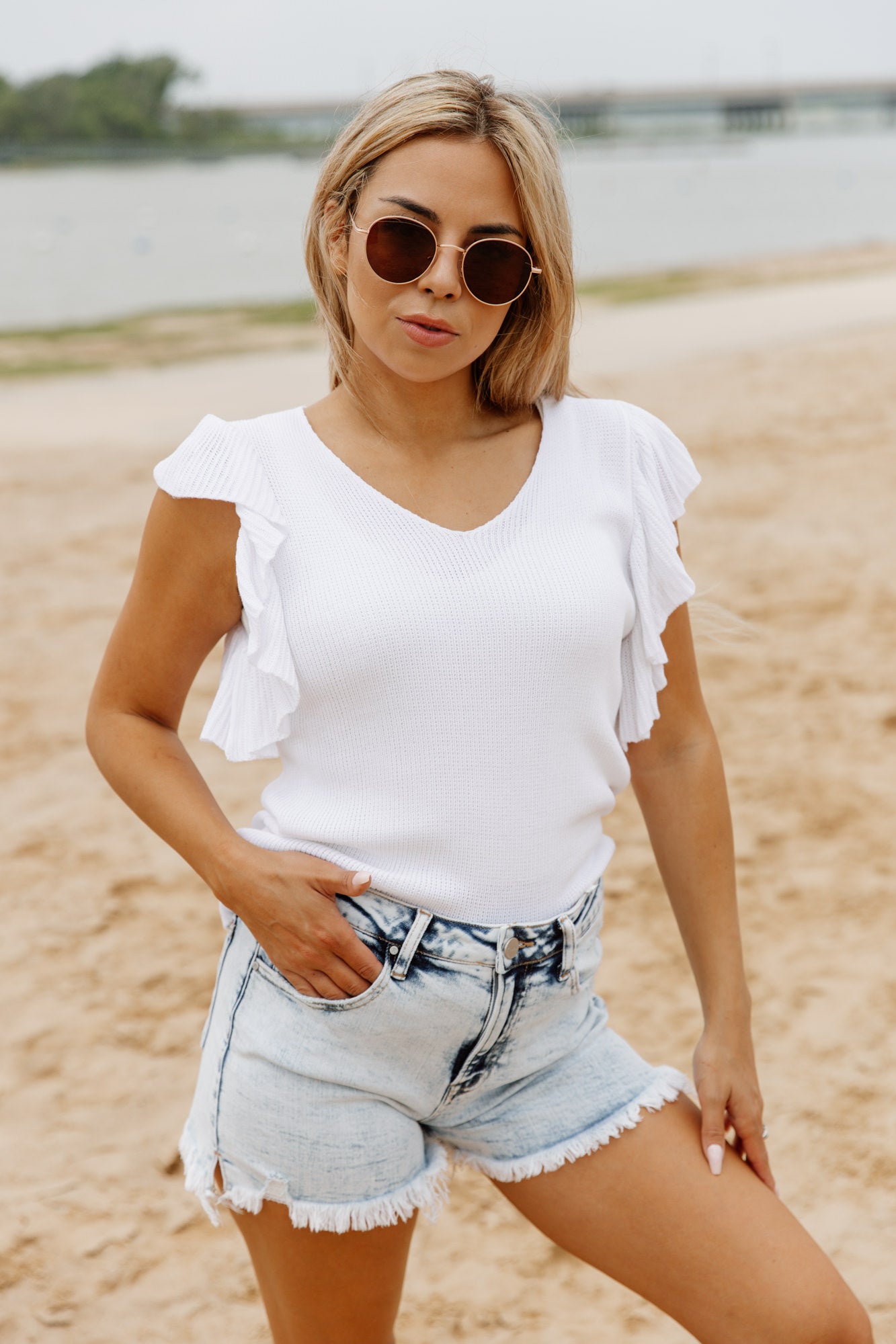 THE TOÉ thetoe ザトゥー Ifestou Frill Top TOPS – THE TOÉ