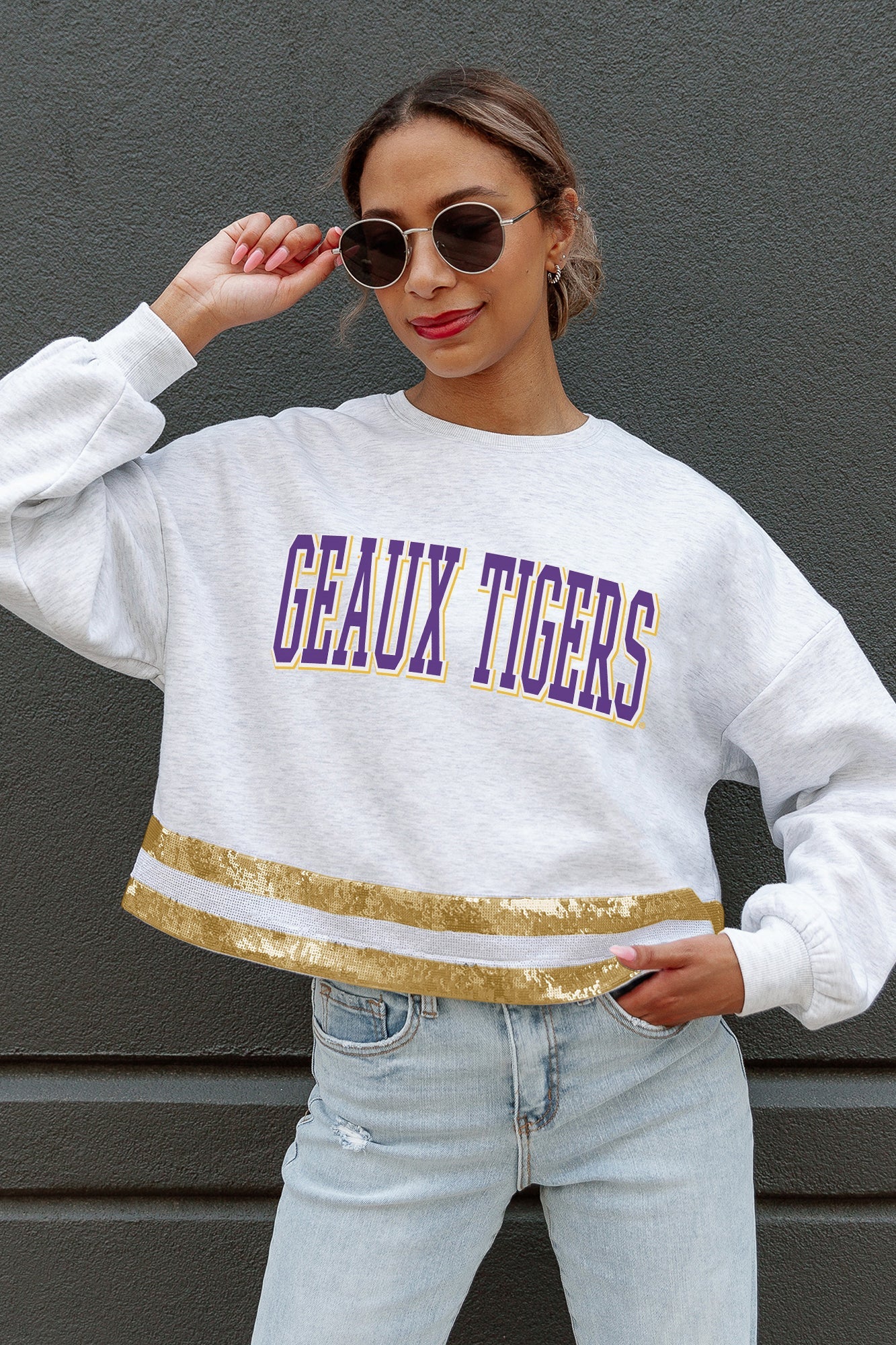 Our LSU Tiger Sequin Top main image 1