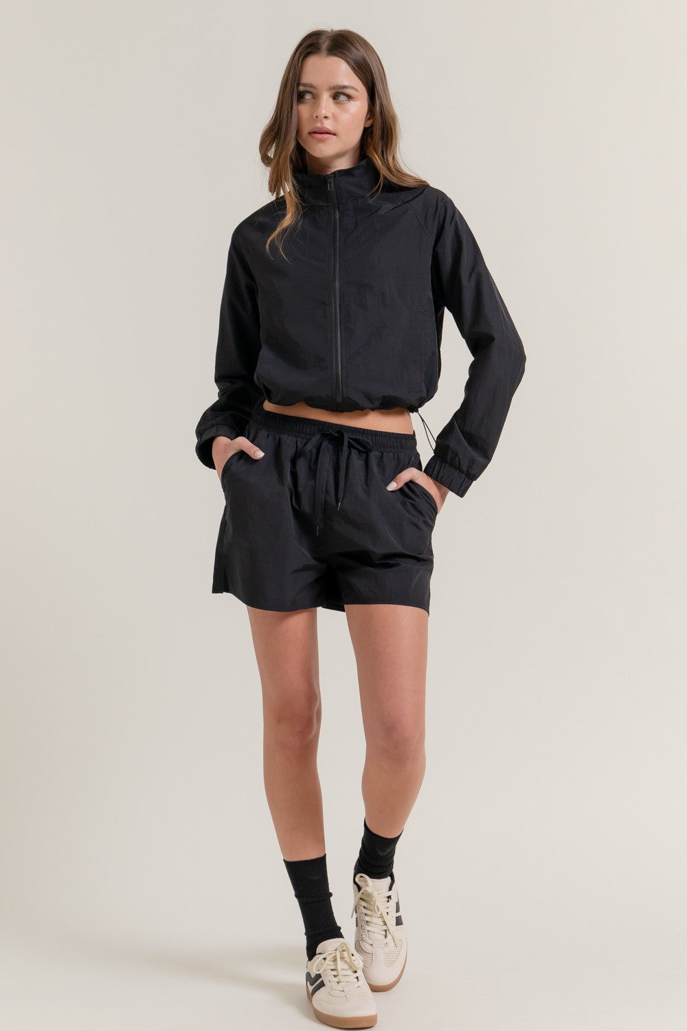 NEW HEIGHTS CROP JACKET AND SHORTS SET