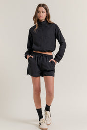 NEW HEIGHTS CROP JACKET AND SHORTS SET
