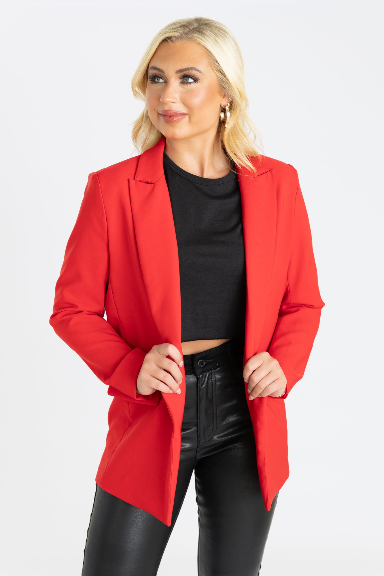 HARLOW CLASSIC BLAZER IN RED