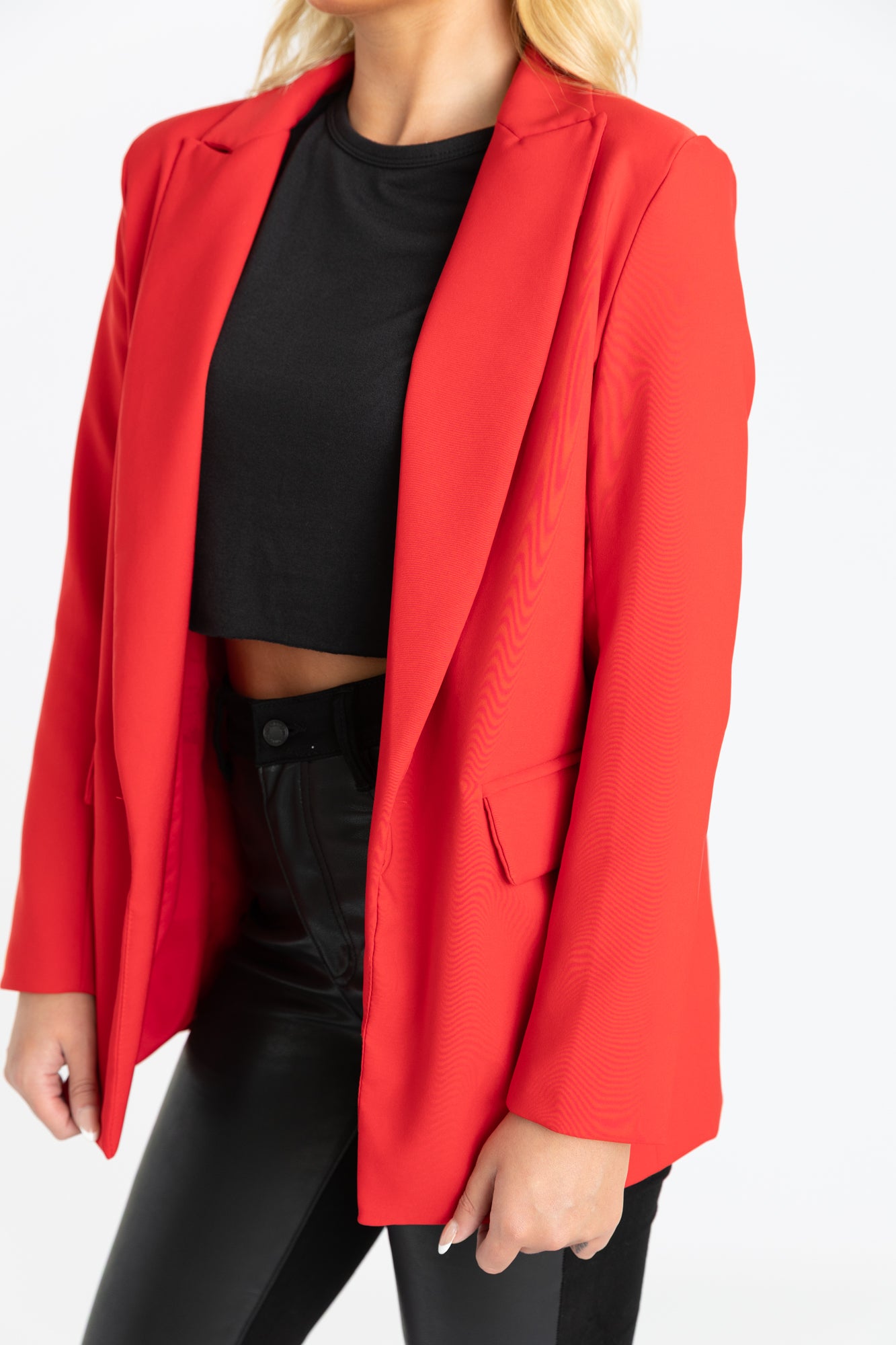 HARLOW CLASSIC BLAZER IN RED