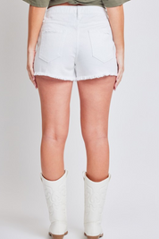 DREAMY DENIM SHORTS IN WHITE DENIM