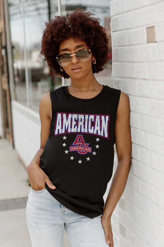 AMERICAN UNIVERSITY EAGLES BABY YOU'RE A STAR RACERBACK TANK TOP