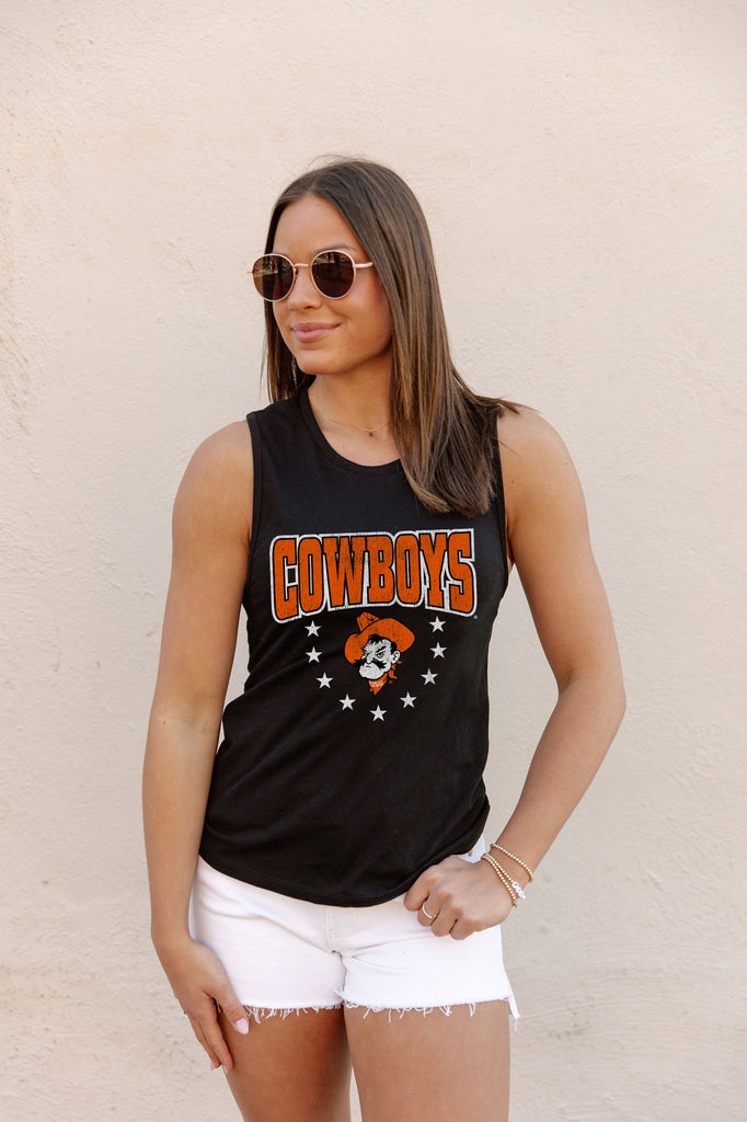 OKLAHOMA STATE COWBOYS BABY YOU'RE A STAR RACERBACK TANK TOP