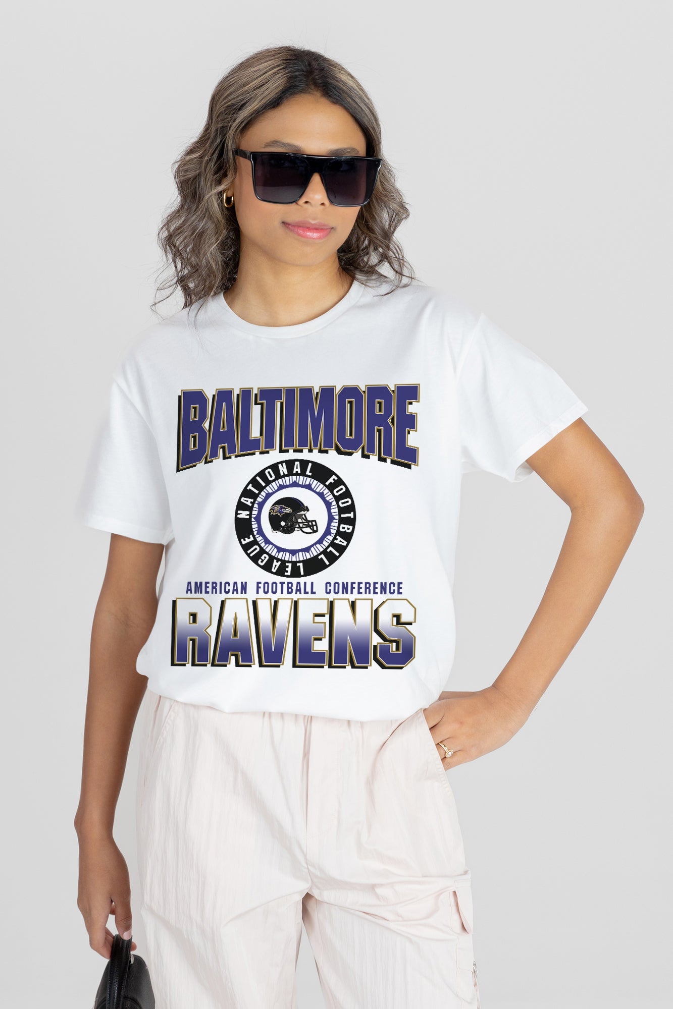 BALTIMORE RAVENS ALL-TIME CLASSIC SHORT SLEEVE FLOWY TEE