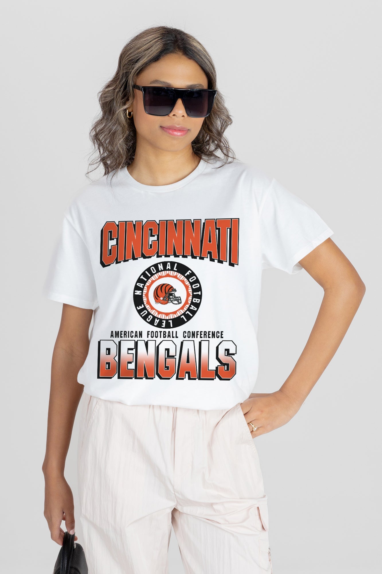 CINCINNATI BENGALS ALL-TIME CLASSIC SHORT SLEEVE FLOWY TEE
