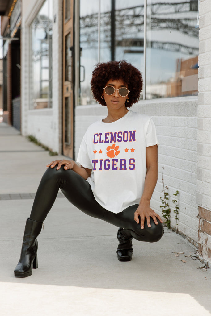 CLEMSON TIGERS TO THE POINT SHORT SLEEVE FLOWY TEE
