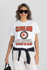 CLEVELAND BROWNS ALL-TIME CLASSIC SHORT SLEEVE FLOWY TEE