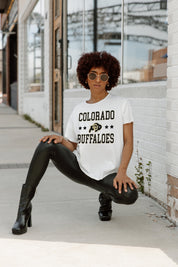 COLORADO BUFFALOES TO THE POINT SHORT SLEEVE FLOWY TEE