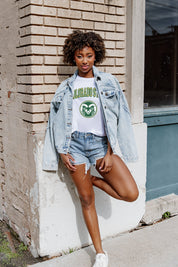 COLORADO STATE RAMS AROUND WE GO SHORT SLEEVE FLOWY TEE