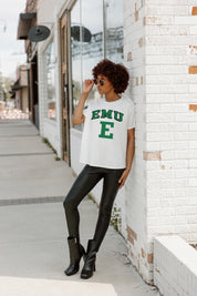 EASTERN MICHIGAN EAGLES AROUND WE GO SHORT SLEEVE FLOWY TEE