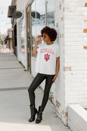 INDIANA HOOSIERS AROUND WE GO SHORT SLEEVE FLOWY TEE