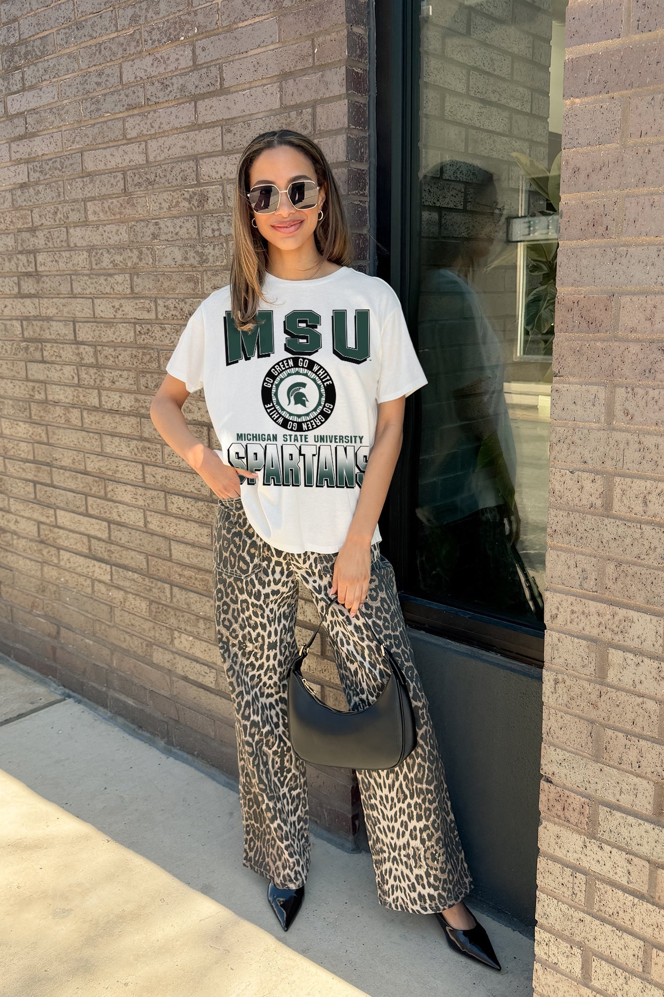 MICHIGAN STATE SPARTANS ALL-TIME CLASSIC SHORT SLEEVE FLOWY TEE