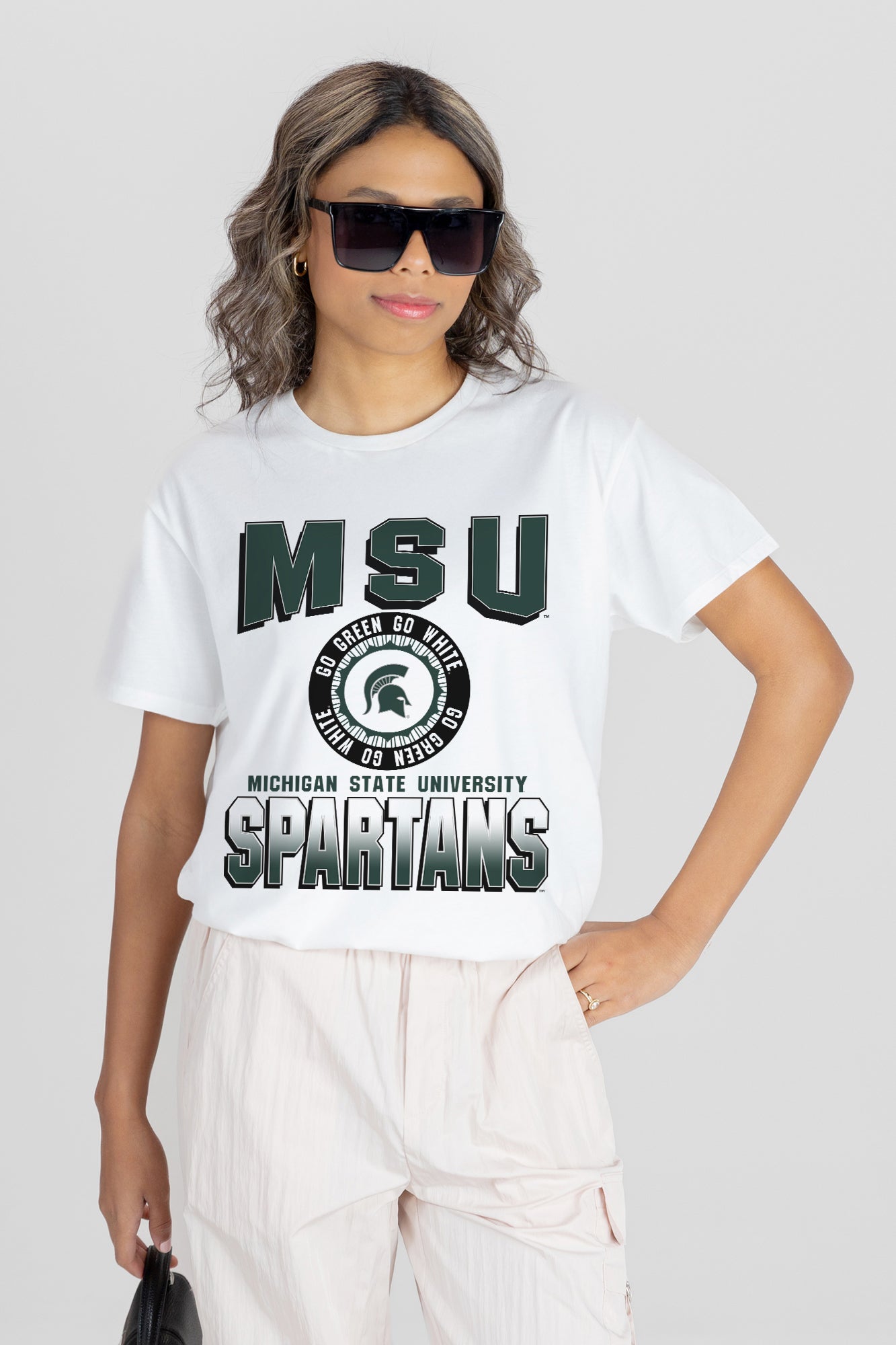 MICHIGAN STATE SPARTANS ALL-TIME CLASSIC SHORT SLEEVE FLOWY TEE