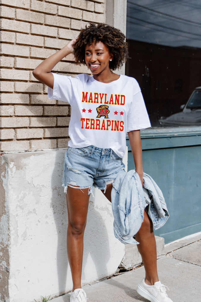 MARYLAND TERRAPINS TO THE POINT SHORT SLEEVE FLOWY TEE