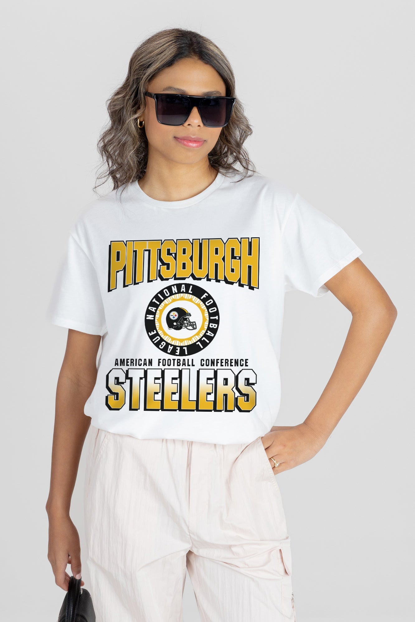 PITTSBURGH STEELERS ALL-TIME CLASSIC SHORT SLEEVE FLOWY TEE