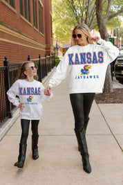 KANSAS JAYHAWKS FREESTYLE YOUTH PREMIUM FLEECE SWEATSHIRT