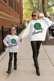 MARSHALL THUNDERING HERD WILD BREAKTHROUGH YOUTH PREMIUM FLEECE SWEATSHIRT
