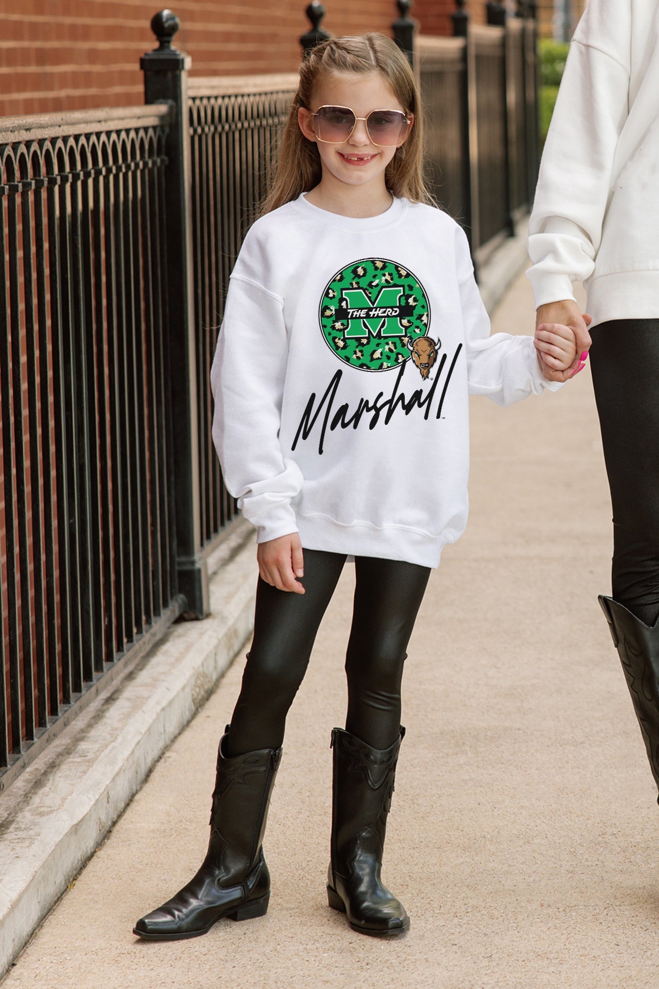 MARSHALL THUNDERING HERD WILD BREAKTHROUGH YOUTH PREMIUM FLEECE SWEATSHIRT
