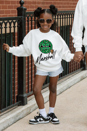 MARSHALL THUNDERING HERD WILD BREAKTHROUGH YOUTH PREMIUM FLEECE SWEATSHIRT