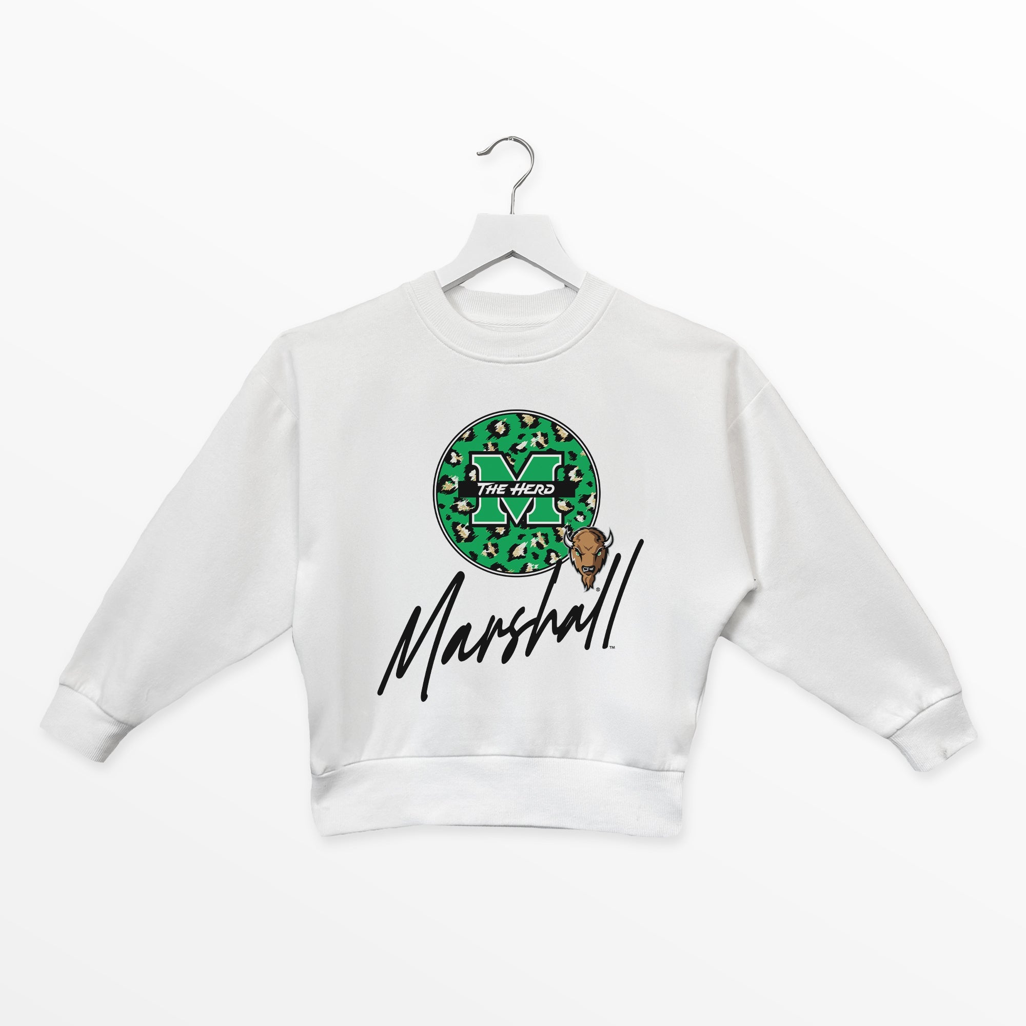 MARSHALL THUNDERING HERD WILD BREAKTHROUGH YOUTH PREMIUM FLEECE SWEATSHIRT