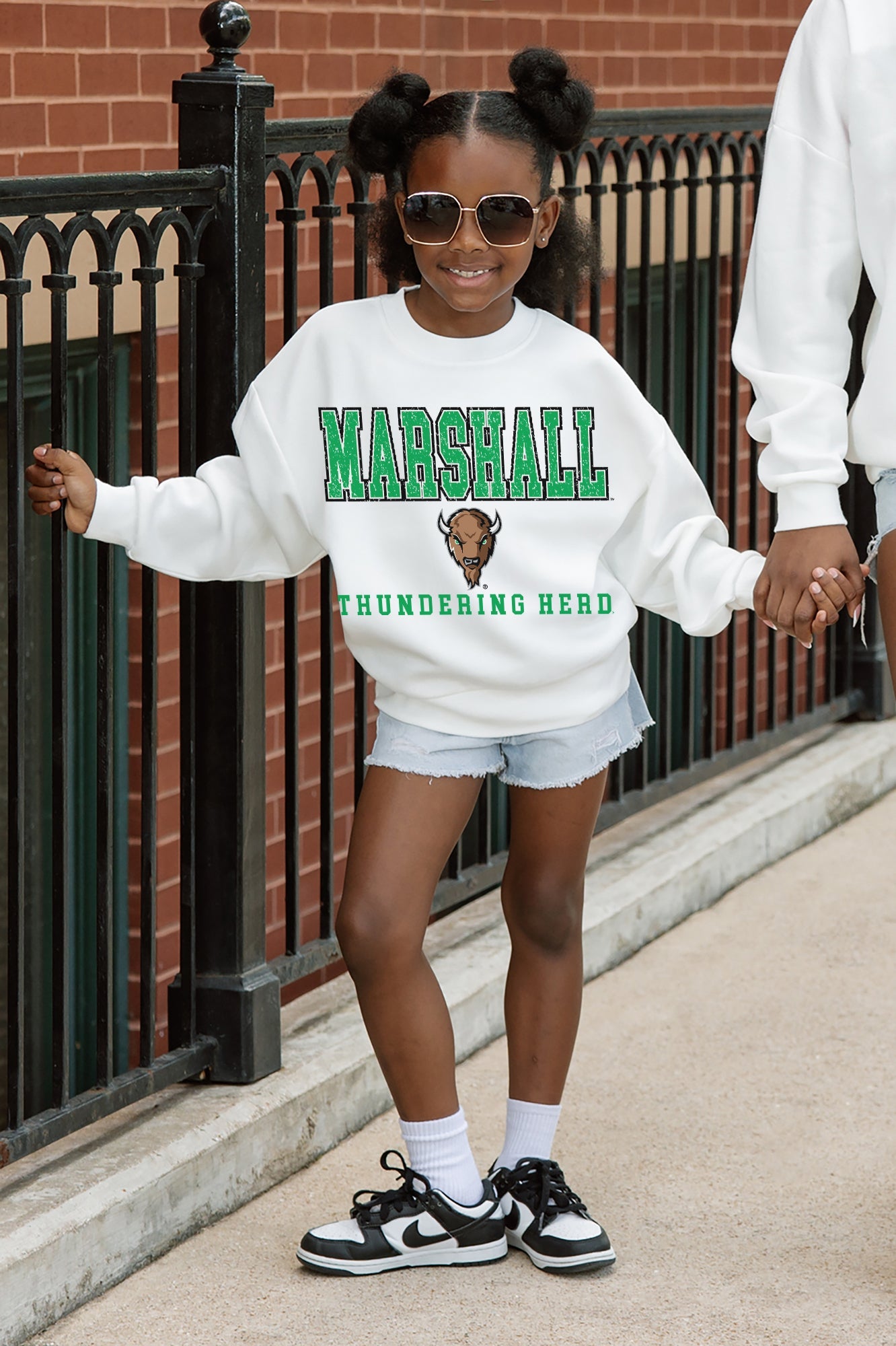 MARSHALL THUNDERING HERD FREESTYLE YOUTH PREMIUM FLEECE SWEATSHIRT