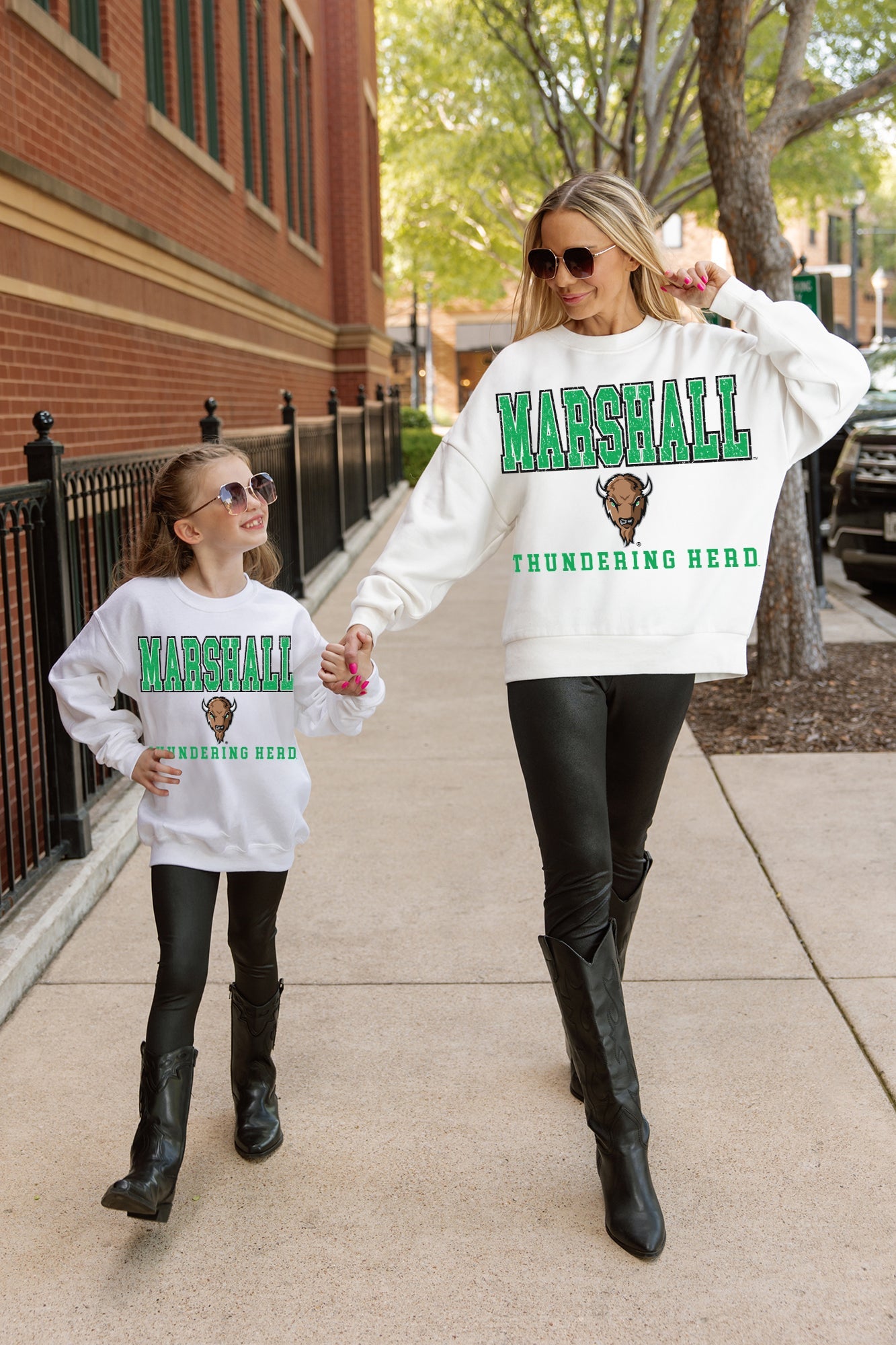 MARSHALL THUNDERING HERD FREESTYLE YOUTH PREMIUM FLEECE SWEATSHIRT