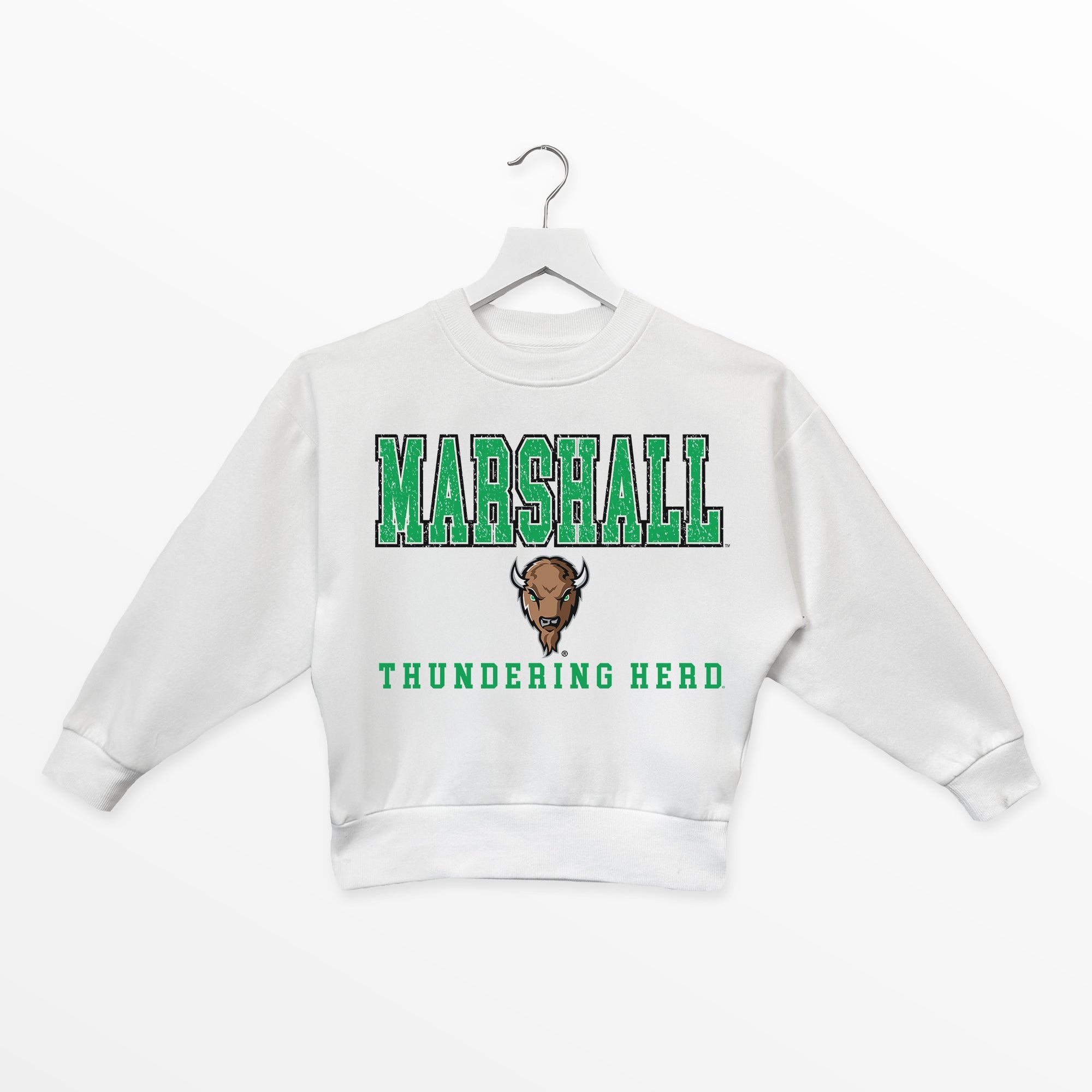 MARSHALL THUNDERING HERD FREESTYLE YOUTH PREMIUM FLEECE SWEATSHIRT
