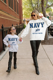 US NAVY MIDSHIPMEN FREESTYLE YOUTH PREMIUM FLEECE SWEATSHIRT