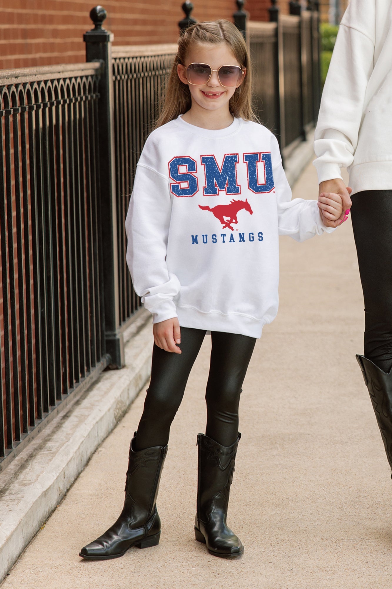 SMU MUSTANGS FREESTYLE YOUTH PREMIUM FLEECE SWEATSHIRT