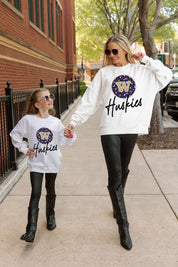 WASHINGTON HUSKIES WILD BREAKTHROUGH YOUTH PREMIUM FLEECE SWEATSHIRT