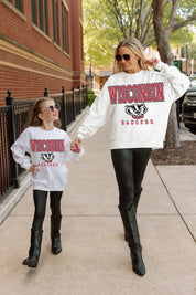 WISCONSIN BADGERS FREESTYLE YOUTH PREMIUM FLEECE SWEATSHIRT
