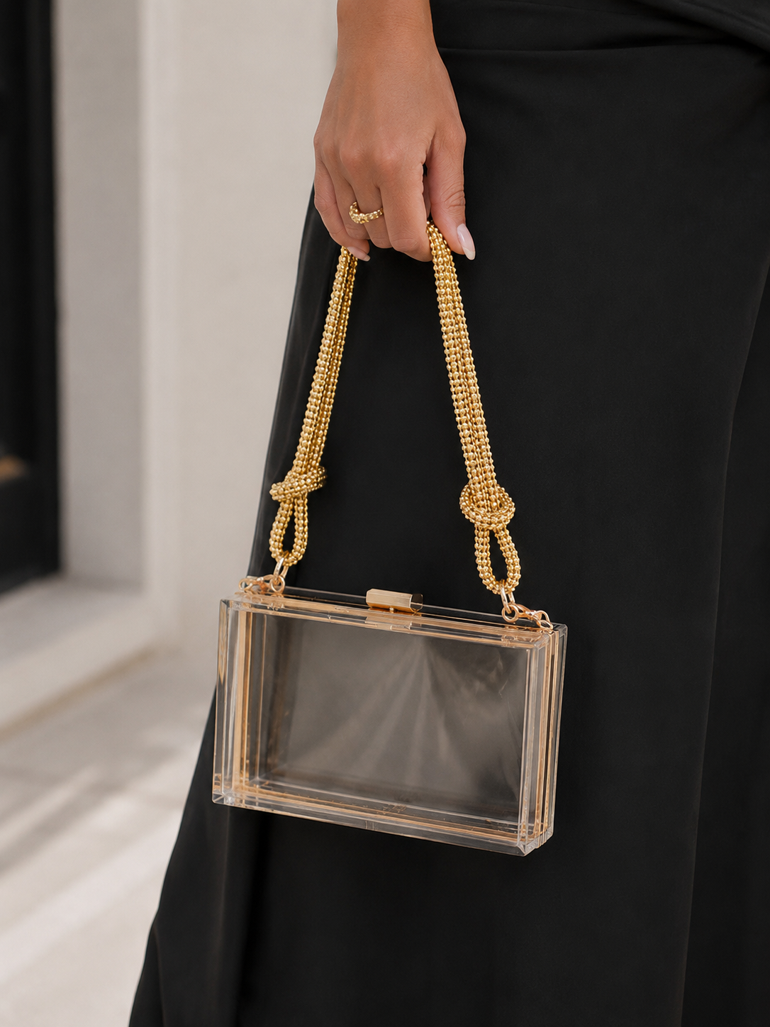 GLIMMER BOX CLEAR STADIUM BAG