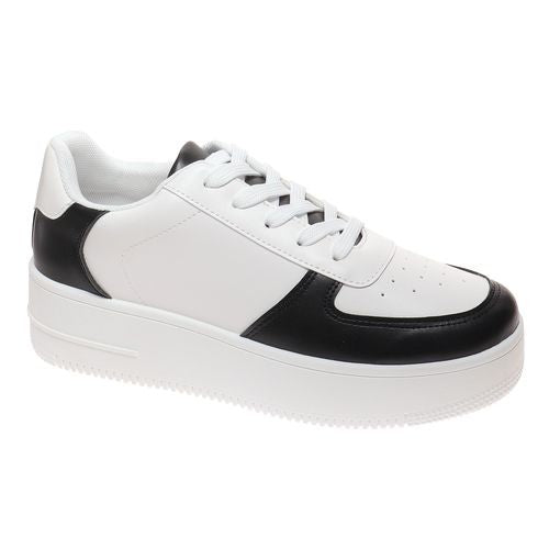 PAOLA PLATFORM SNEAKERS IN BLACK