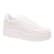 PAOLA PLATFORM SNEAKERS IN WHITE