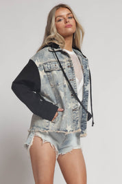 NOVA STAR DISTRESSED DENIM JACKET