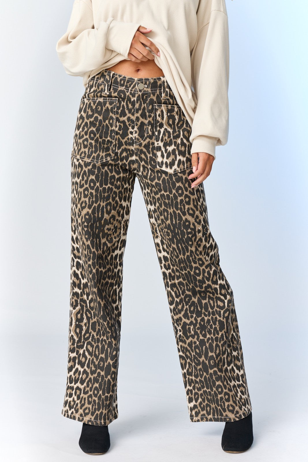 STELLA LEOPARD PRINT JEANS