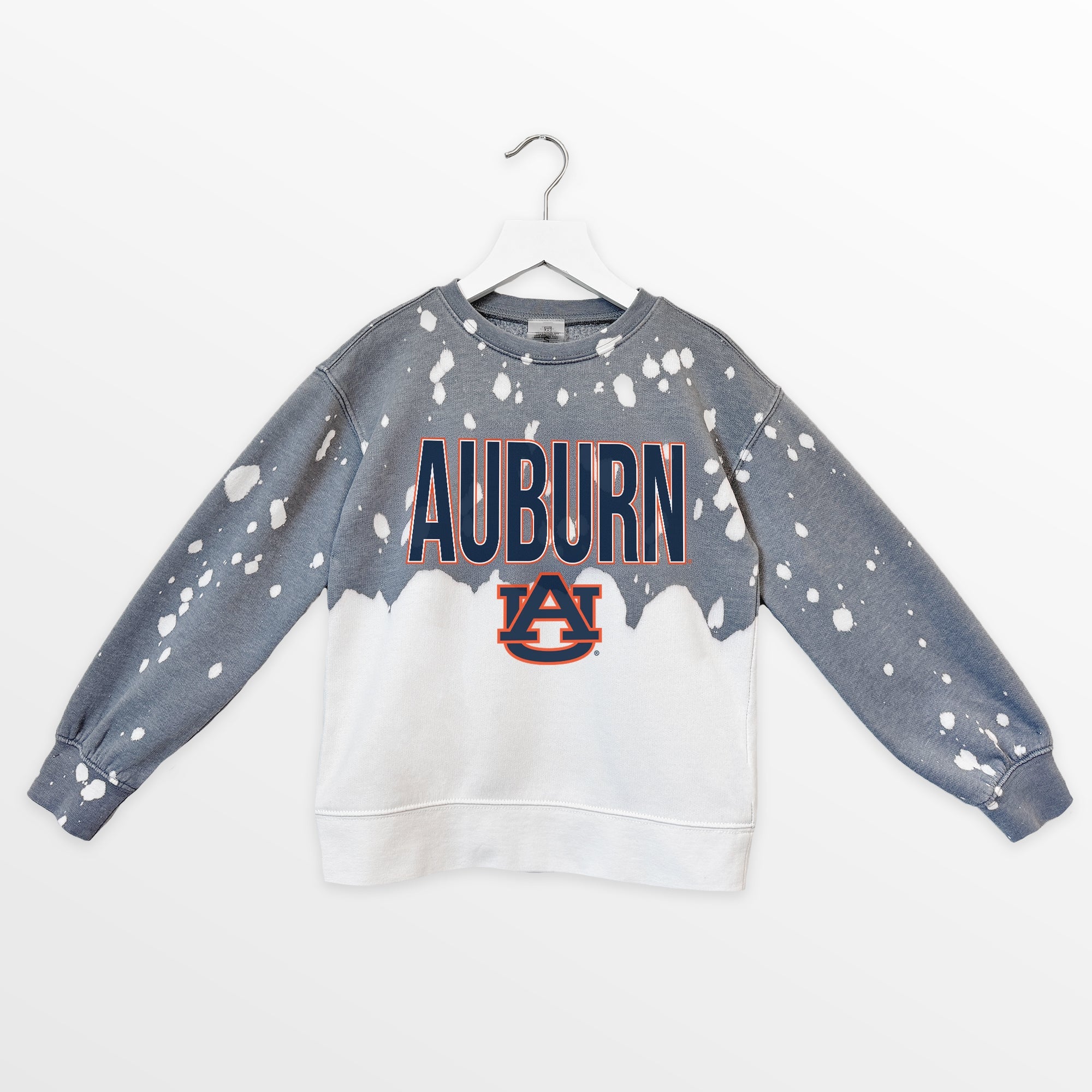 AUBURN TIGERS CASUAL FAN KIDS FADED WASH CREWNECK PULLOVER