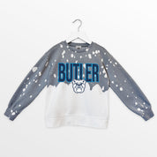 BUTLER BULLDOGS CASUAL FAN KIDS FADED WASH CREWNECK PULLOVER