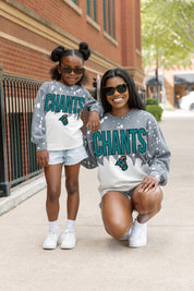 COASTAL CAROLINA CHANTICLEERS CASUAL FAN KIDS FADED WASH CREWNECK PULLOVER