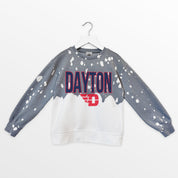 DAYTON FLYERS CASUAL FAN KIDS FADED WASH CREWNECK PULLOVER