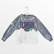 FLORIDA GATORS CASUAL FAN KIDS FADED WASH CREWNECK PULLOVER