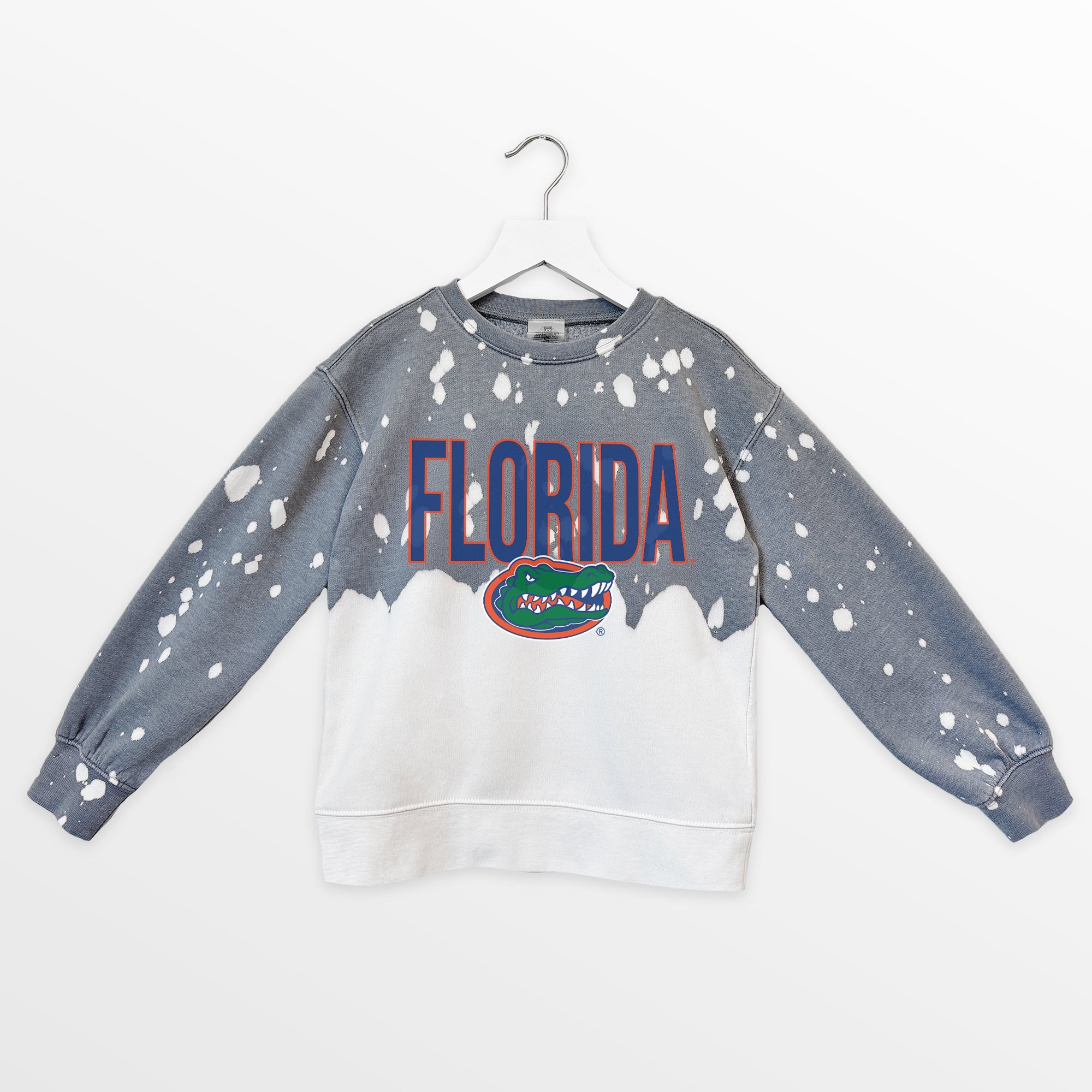 FLORIDA GATORS CASUAL FAN KIDS FADED WASH CREWNECK PULLOVER