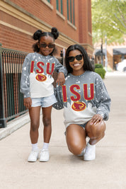 IOWA STATE CYCLONES CASUAL FAN KIDS FADED WASH CREWNECK PULLOVER