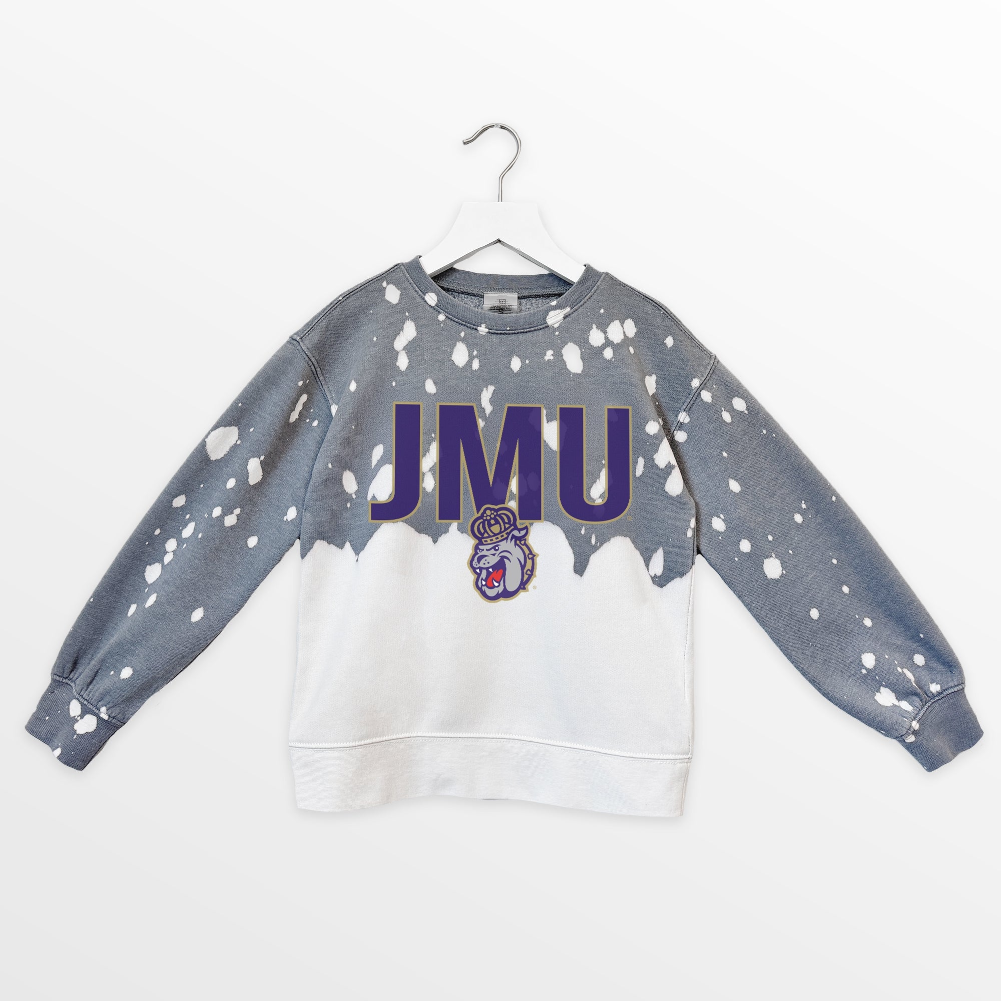 JAMES MADISON DUKES CASUAL FAN KIDS FADED WASH CREWNECK PULLOVER