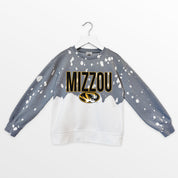 MISSOURI TIGERS CASUAL FAN KIDS FADED WASH CREWNECK PULLOVER