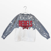 UNLV REBELS CASUAL FAN KIDS FADED WASH CREWNECK PULLOVER