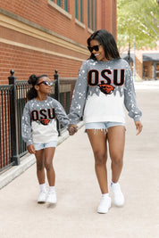 OREGON STATE BEAVERS CASUAL FAN KIDS FADED WASH CREWNECK PULLOVER