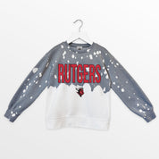 RUTGERS SCARLET KNIGHTS CASUAL FAN KIDS FADED WASH CREWNECK PULLOVER